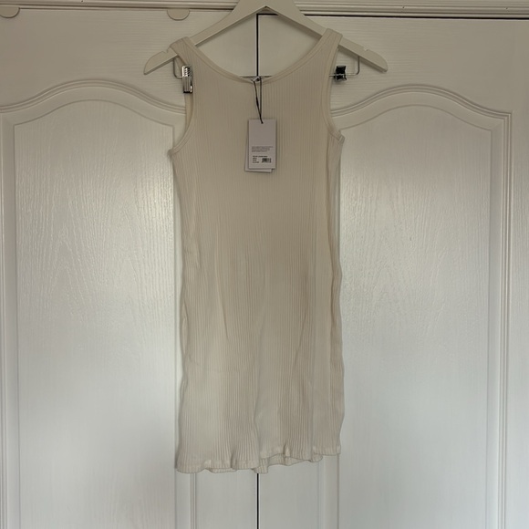 White Ribbed Knix Dress - Picture 2 of 5